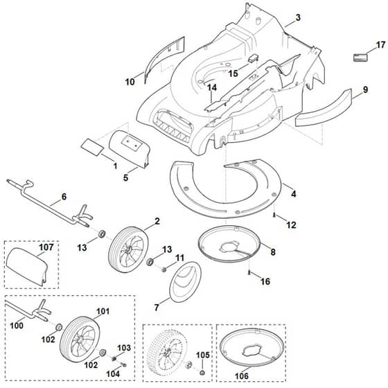 Viking MB545.0T - Housing - Front Axle - Parts Diagram