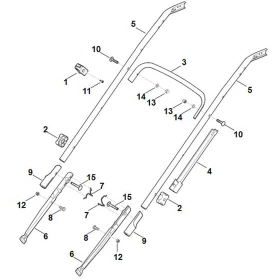 Viking MB545.0V - Handle Lower Part - Parts Diagram