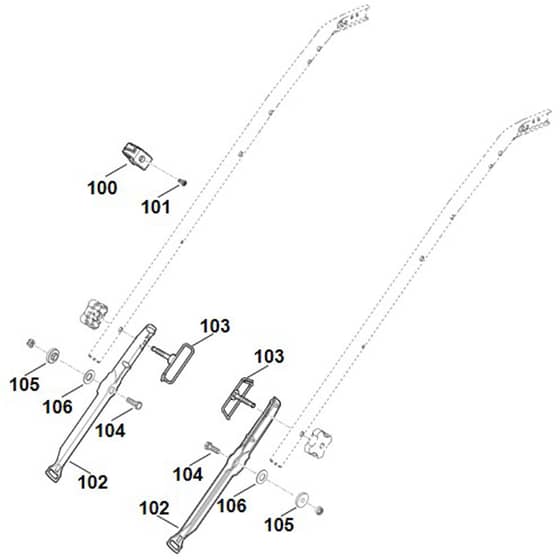 Viking MB545.0V - Handle Lower Part 2 - Parts Diagram