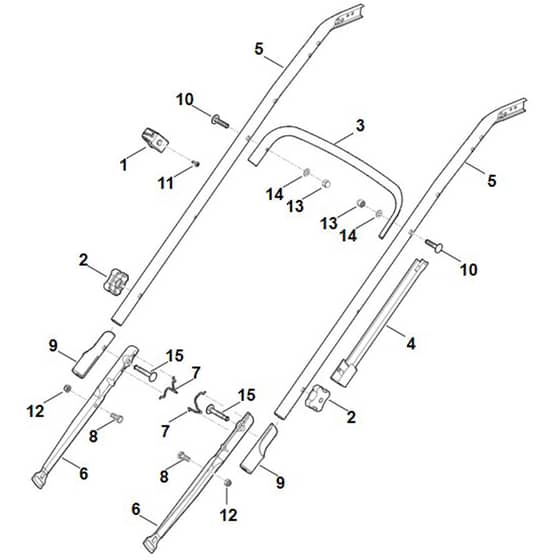 Viking MB545.0VE - Handle Lower Part - Parts Diagram