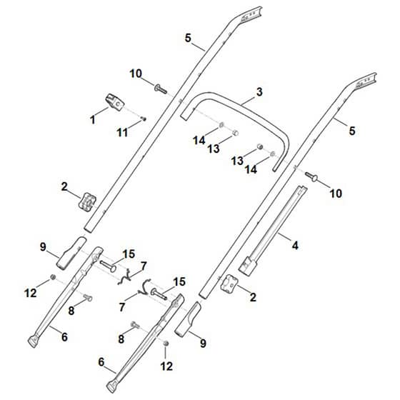 Viking MB545.0VR - Handle Lower Part - Parts Diagram