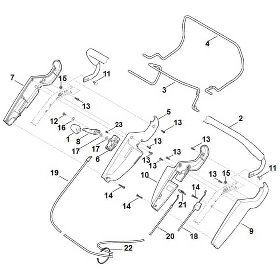 Viking MB545.0VR - Handle Upper Part - Parts Diagram