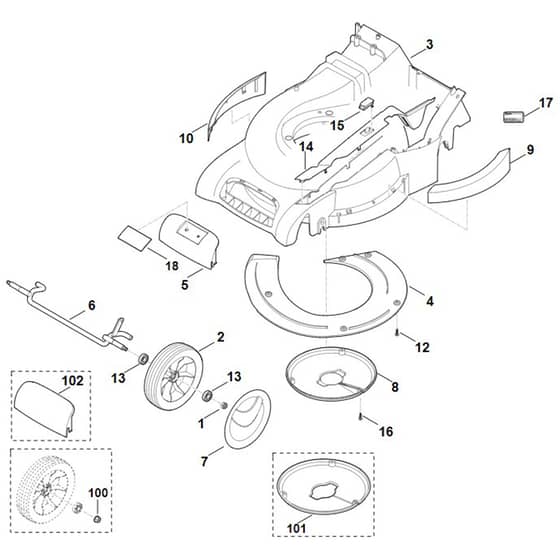 Viking MB545.0VR - Housing - Front Axle - Parts Diagram