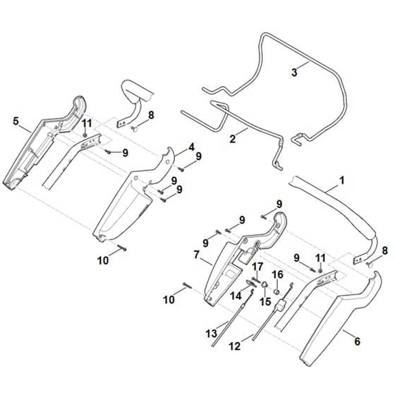 Viking MB545.1 T - Handle Upper Part - Parts Diagram