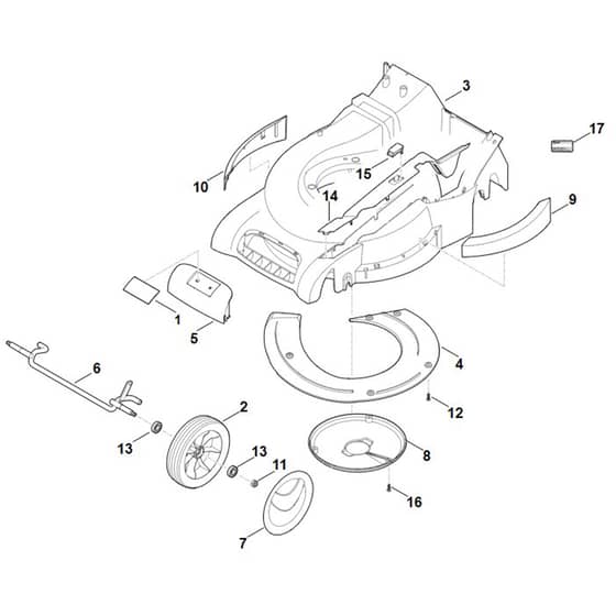 Viking MB545.1 T - Housing - Front Axle - Parts Diagram