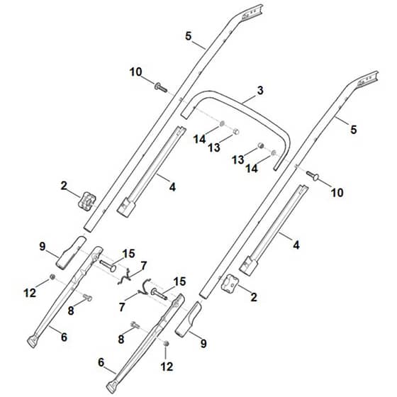 Viking MB545.1 VE - Handle Lower Part - Parts Diagram