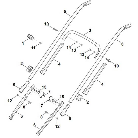 Viking MB545.1 VM - Handle Lower Part - Parts Diagram