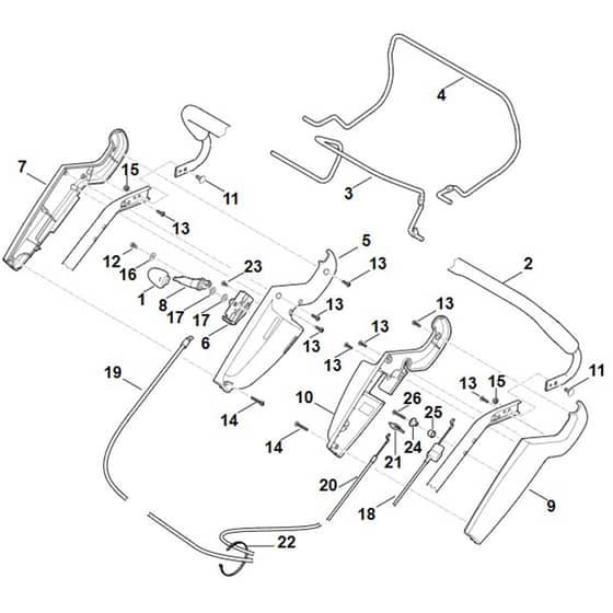 Viking MB545.1 VM - Handle Upper Part - Parts Diagram