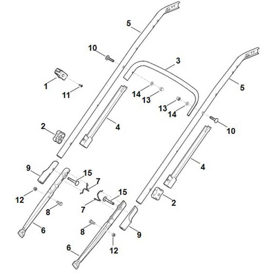 Viking MB545.1 VR - Handle Lower Part - Parts Diagram