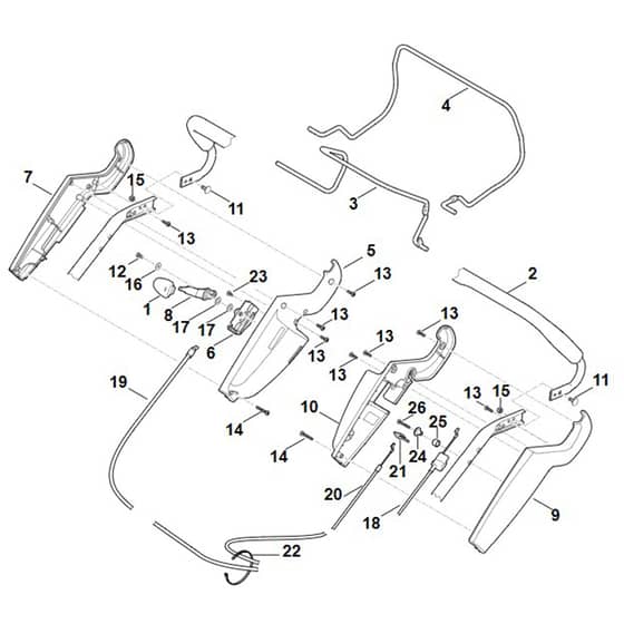 Viking MB545.1 VR - Handle Upper Part - Parts Diagram