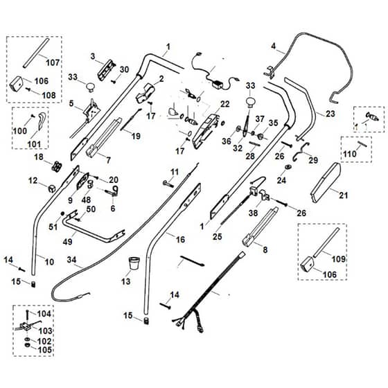 Viking MB555 - Handle - Parts Diagram