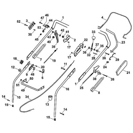 Viking MB555 MQ - Handle - Parts Diagram
