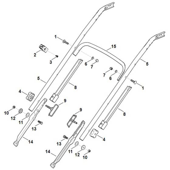 Viking MB650.0 OS - Handle Lower Part - Parts Diagram