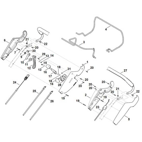 Viking MB650.0 OS - Handle Upper Part - Parts Diagram