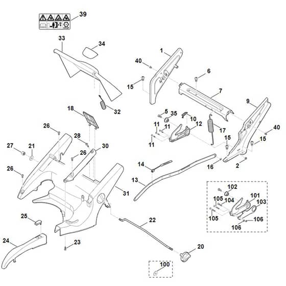 Viking MB650.0 VM - Frame, Height Adjustment - Parts Diagram