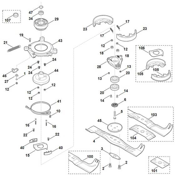 Viking MB650.0 VS - Blade, Blade Clutch - Parts Diagram
