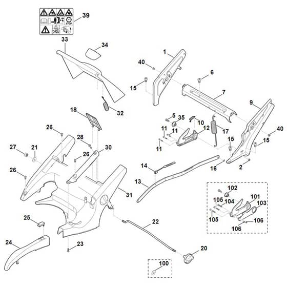 Viking MB650.0 VS - Frame, Height Adjustment - Parts Diagram