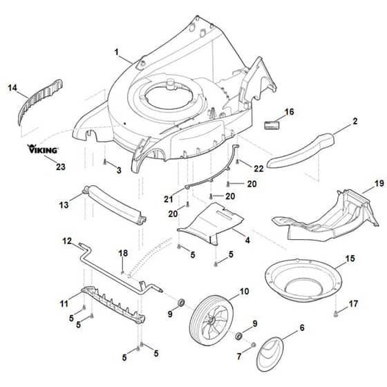 Viking MB650.1 VM - Housing - Front Axle - Parts Diagram
