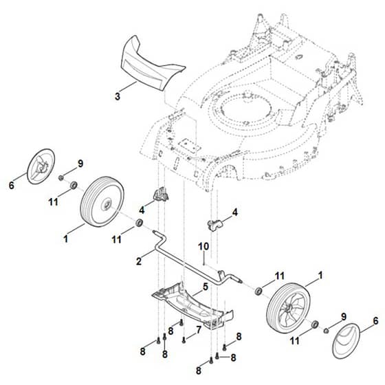 Viking MB650.3 V - Front Axle, Cover - Parts Diagram