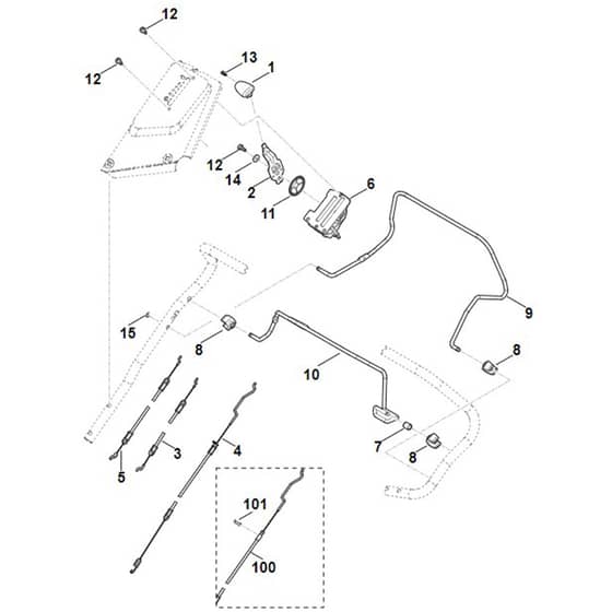 Viking MB650.3 V - Handle Upper Part - Parts Diagram