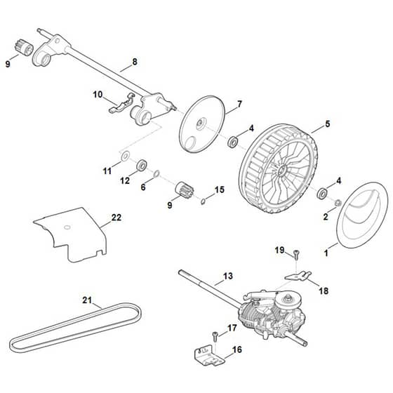 Viking MB655.0 G - Shaft, Drive - Parts Diagram