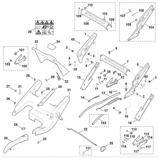 Viking MB655.0 KS - Frame, Height Adjustment - Parts Diagram