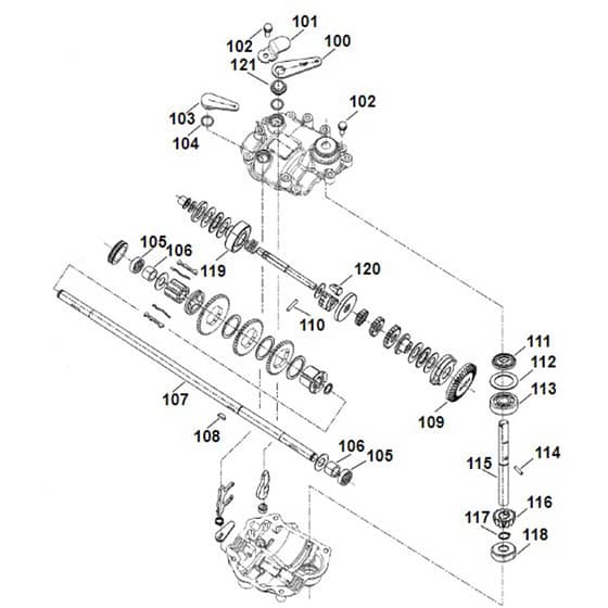 Viking MB655.0 KS - Gear Head - Parts Diagram