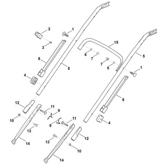 Viking MB655.1 G - Handle Lower Part - Parts Diagram