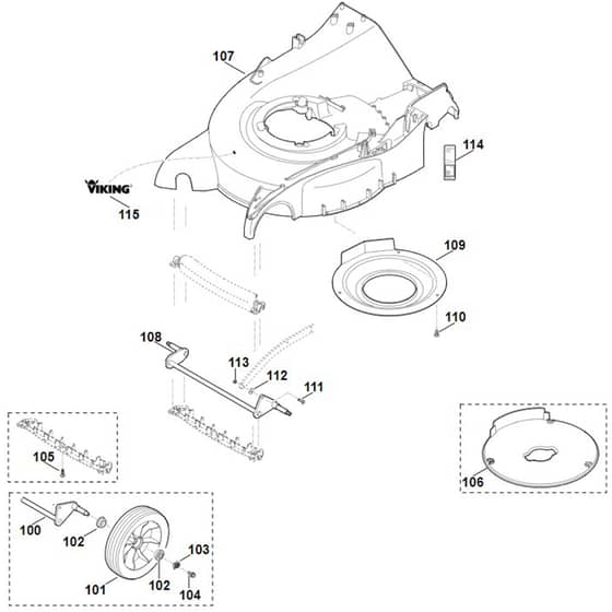 Viking MB655.1 G - Housing - Front Axle 2 - Parts Diagram