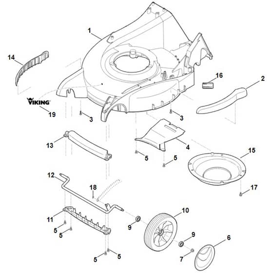 Viking MB655.1 GS - Housing - Front Axle - Parts Diagram