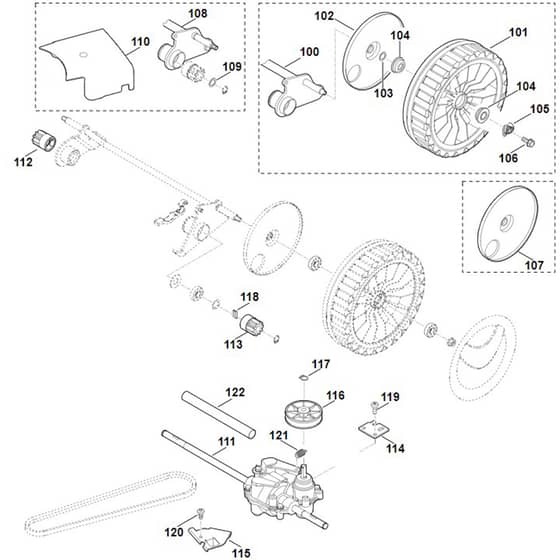 Viking MB655.1 GS - Shaft Drive 2 - Parts Diagram