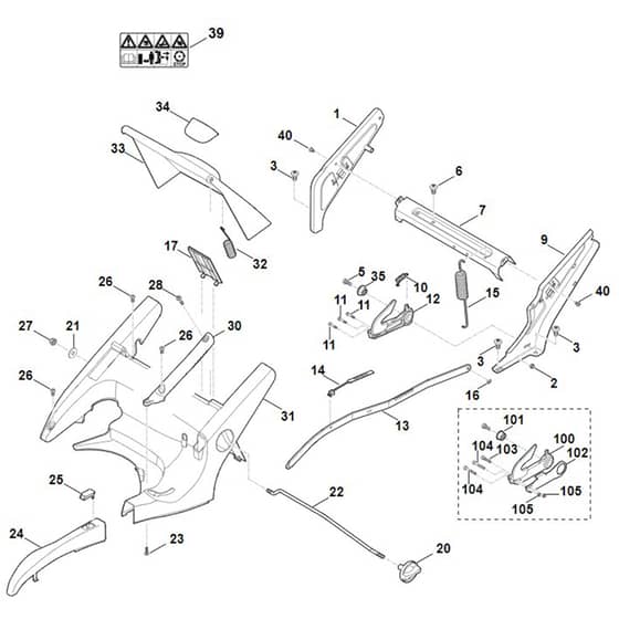Viking MB655.1 VR - Frame, Height Adjustment - Parts Diagram