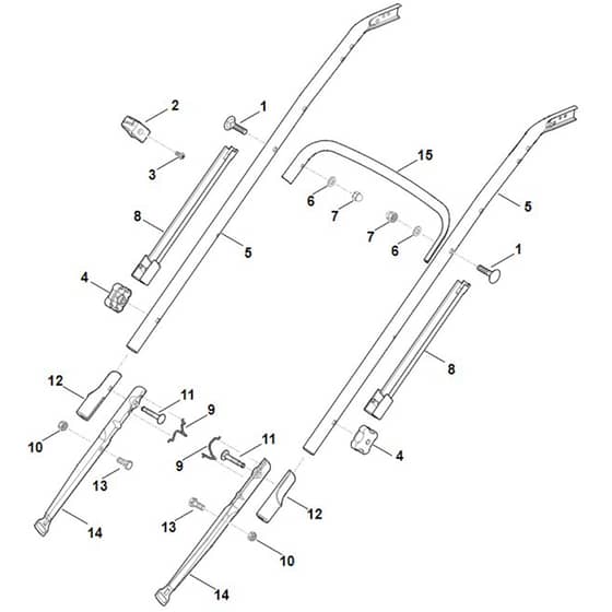 Viking MB655.1 VR - Handle Lower Part - Parts Diagram