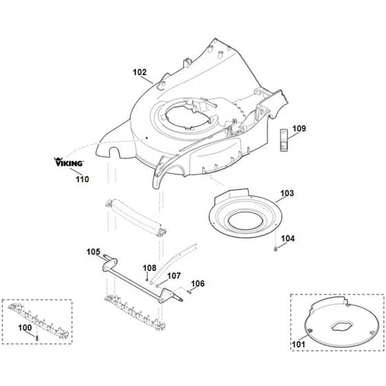Viking MB655.1 VR - Housing - Front Axle 2 - Parts Diagram