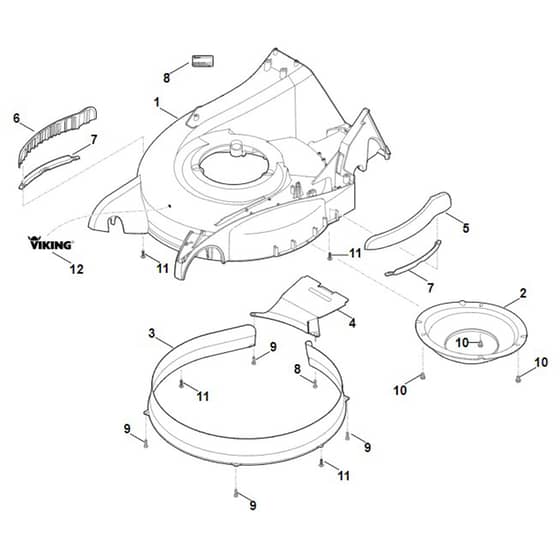 Viking MB655.2 RS - Housing - Parts Diagram