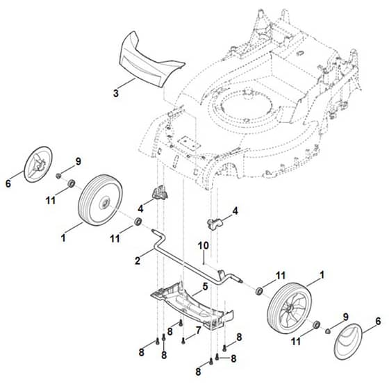 Viking MB655.3 RS - Front Axle, Cover - Parts Diagram