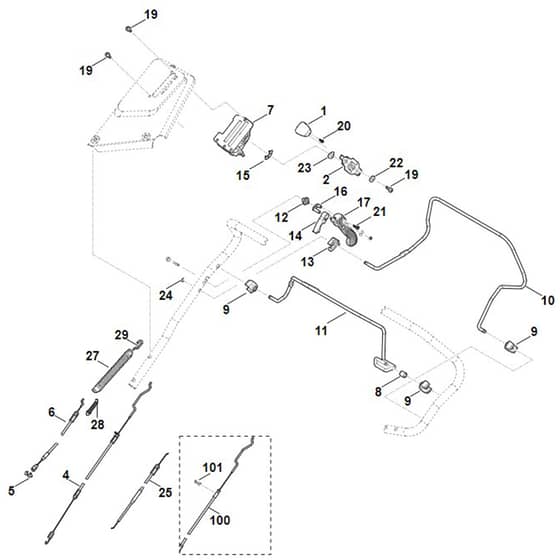 Viking MB655.3 RS - Handle Upper Part - Parts Diagram