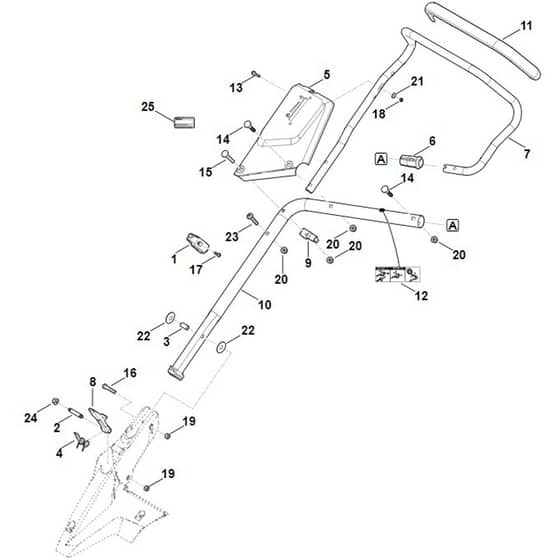 Viking MB655.3 V - Handle Lower Part - Parts Diagram