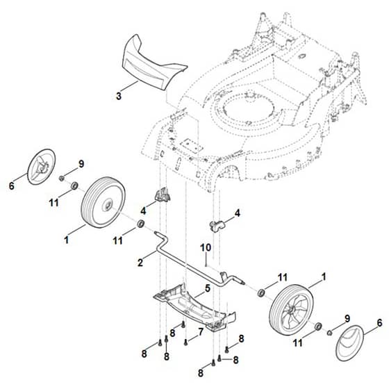 Viking MB655.3 YS - Front Axle, Cover - Parts Diagram