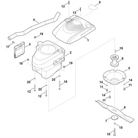 Viking MB6.1 RH - Engine - Blade - Parts Diagram
