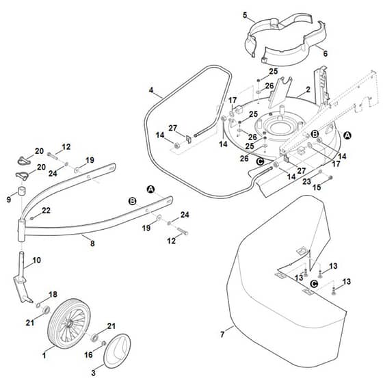 Viking MB6.1 RH - Housing, Wheel Front - Parts Diagram