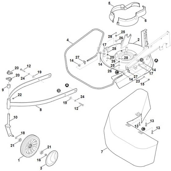 Viking MB6.2 RH - Housing, Wheel Front - Parts Diagram