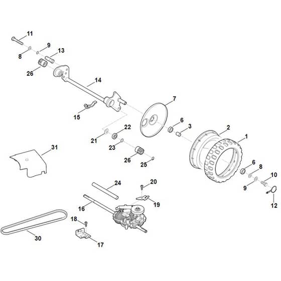 Viking MB750.0 GK - Shaft, Drive - Parts Diagram