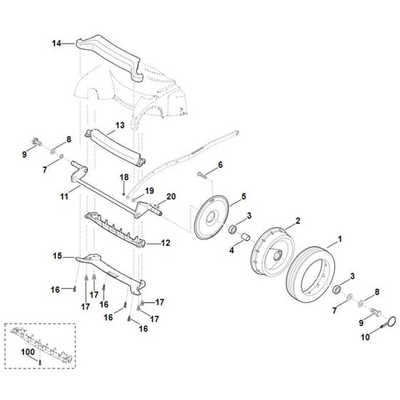 Viking MB750.1 KS - Front Axle - Parts Diagram