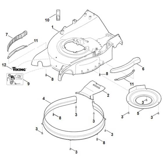 Viking MB750.1 KS - Housing - Parts Diagram