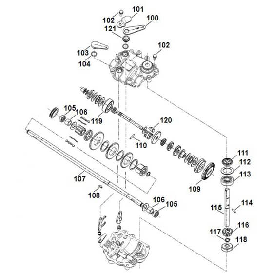 Viking MB755.0 KS - Gear Head - Parts Diagram