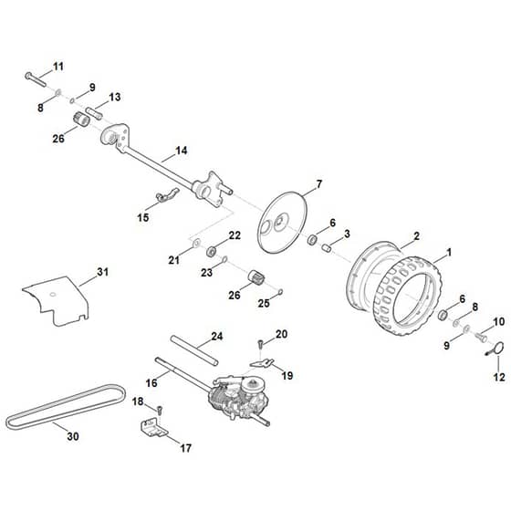 Viking MB755.0 KS - Shaft, Drive - Parts Diagram