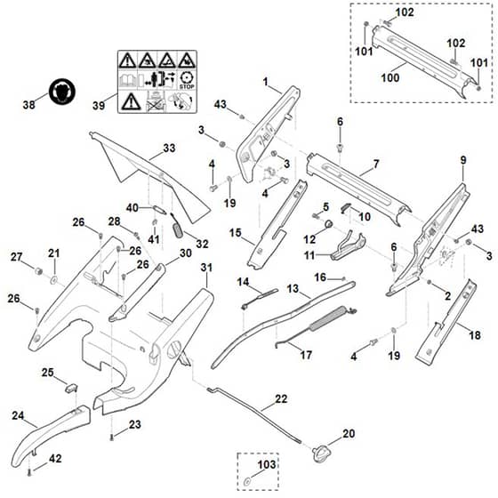 Viking MB755.1 KS - Frame, Height Adjustment - Parts Diagram
