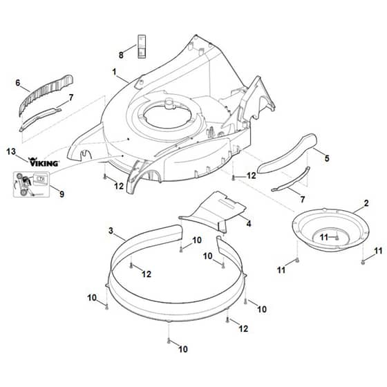 Viking MB755.2 KS - Housing - Parts Diagram