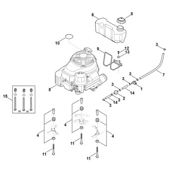 Viking MB756.0 GS - Engine, Tank - Parts Diagram